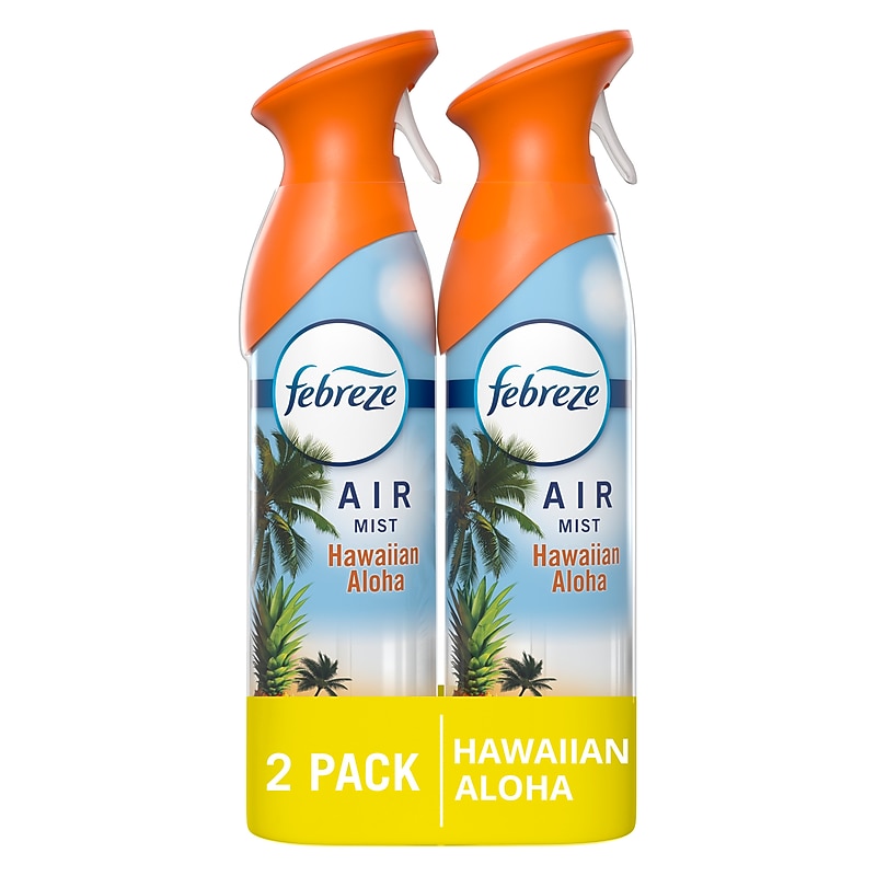 Febreze Air Mist Air Freshener Spray, Hawaiian Aloha Scent, 8.1 oz., 2/Pack (32965/77940) image 1