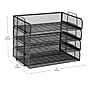 Mind Reader Metal Side Loading Stackable Letter Tray, Letter Size, Black (DSTACK4-BLK)~#|#~CD93D0FB-85CE-4801-868300AE19CA3A77_sc7