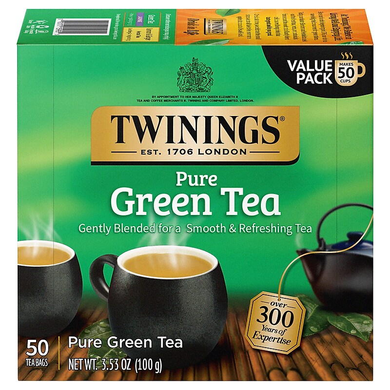 Twinings Green Tea Bags, 50/Box (F05789) image 1