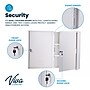 Viva Comfort Large Double Door Medicine Locking Secure Storage Medical Cabinet, 1.7 cu. ft., White (ADIME999-03-WHI-MK)~#|#~CD981B21-CBF8-4E36-96746CC80E7A19DC_sc7