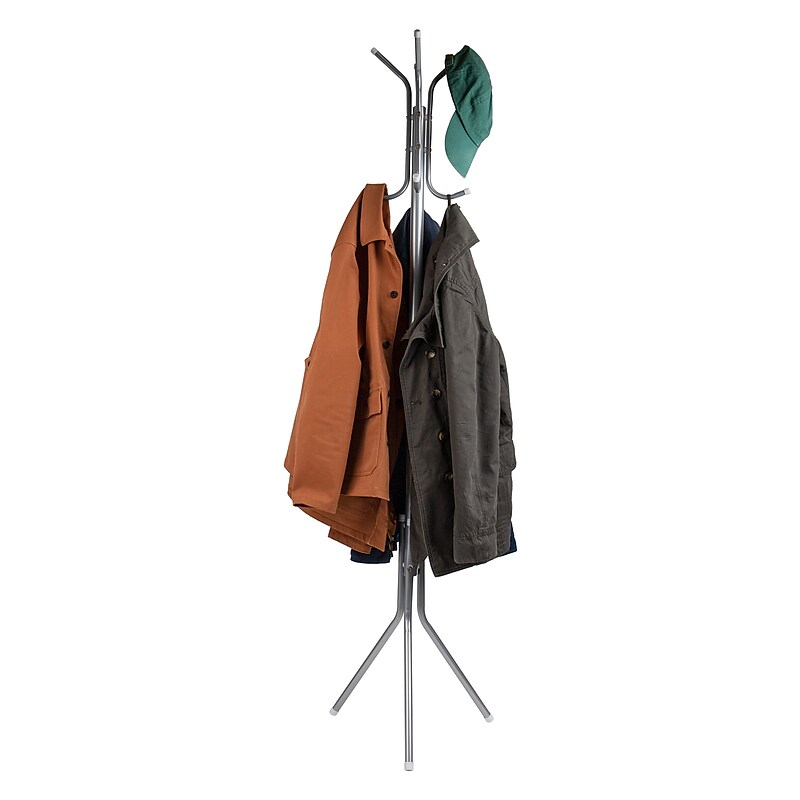 Mind Reader Coat Rack Freestanding Coat Tree, Silver, Metal (CRACK11-SIL) image 1