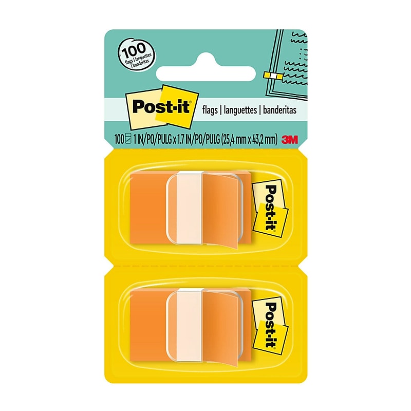 Post-it Flags, 1", Orange, 100 Flags/Pack (680-0E2) image 1