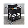 Luxor Metal Mobile File Cart with Swivel Wheels, Black/Gray (UCWS003)~#|#~CDA12AD4-3C4A-471D-AB1EDEF3971D44A9_sc7