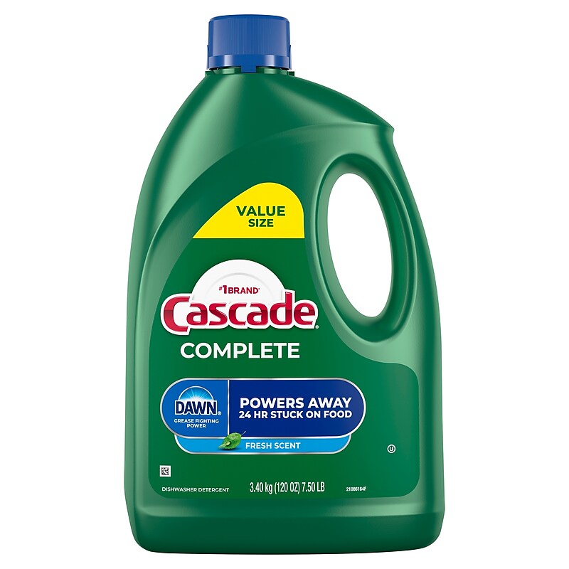 Cascade Complete Dishwashing Detergent Gel, Fresh Scent, 120 oz., 4/Carton (53987) image 1