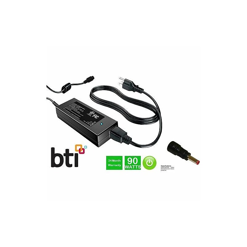 BTI 90W Slim, Laptop Adapter For Dell Inspiron Laptop, Black (492-BDDT-BTI) image 1