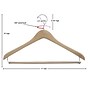 Nahanco 17" Wood Extra Thick Concave Suit Hanger, Natural, 40/Pack (2317CHPB)~#|#~CDAE0FA1-2349-4A19-812969D2400603F5_sc7