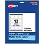 Avery Laser/Inkjet Multipurpose Labels, 2.1875"  x 1.8125", Matte White, 300/Pack (94233)~#|#~CDB18BF4-C136-4BC0-83DA4363F465AAF8_sc7