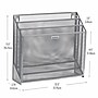 Mind Reader 3-Pocket Metal Mesh Mountable Wall File, Letter Size, Silver (WAFIST3-SIL)~#|#~CDB82CAB-1E4D-4AE2-8A18C21FEFCA4530_sc7