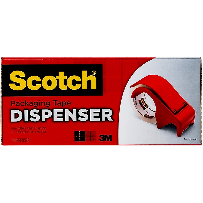 Scotch 1.88" Packing Tape Dispenser, Red (DP300RD) image 1
