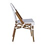 Flash Furniture Lourdes Contemporary Aluminum and PE Rattan Bistro Stacking Chair, White/Navy/Natural (SDA6421FWHNVNAT)~#|#~CDBE87C1-3144-4871-95E44D0F89ADBE80_sc7