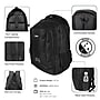 DUKAP NORIC Executive Laptop Compatible Backpack, Medium, Black (BDK-NOR-BLK)~#|#~CDC043E4-F2F5-4303-9B9710CE7941435B_sc7