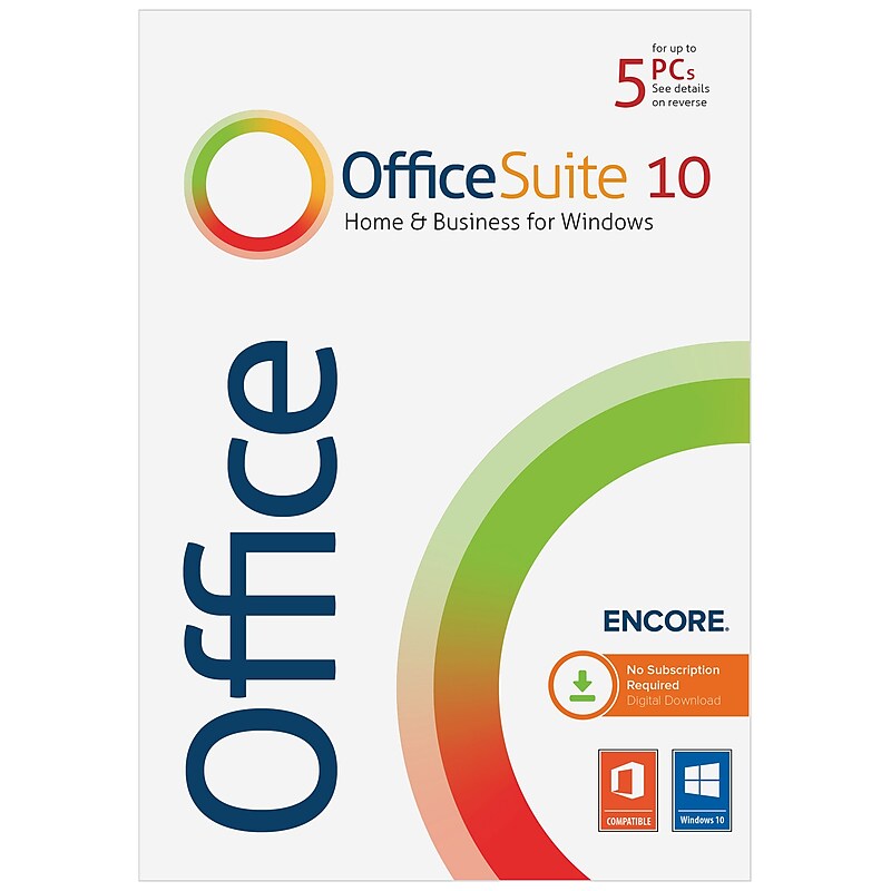 Encore Office Suite 10 for 5 Users, Windows, Digital Download (45935) image 1