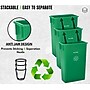 Alpine Industries Polypropylene Recycling Bin, 23 Gallon, Green, 3/Pack (ALP477-GRN-3)~#|#~CDC5B69B-AF48-4E7A-992DBC5965523BDB_sc7