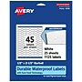 Avery Laser/Inkjet Decorative Edge Waterproof Multipurpose Labels, 2.5"  x 0.5", White, 1125/Pack (94749)~#|#~CDC6A09F-6452-432F-A99A149A8DD073D0_sc7