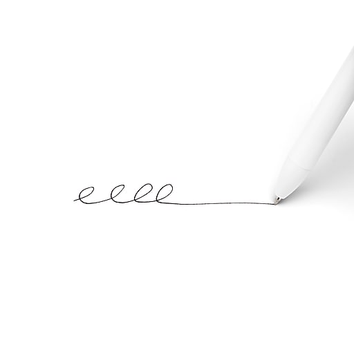 Poppin Luxe Retractable Gel Pen, Fine Point, Black Ink, 6/Pack (100086