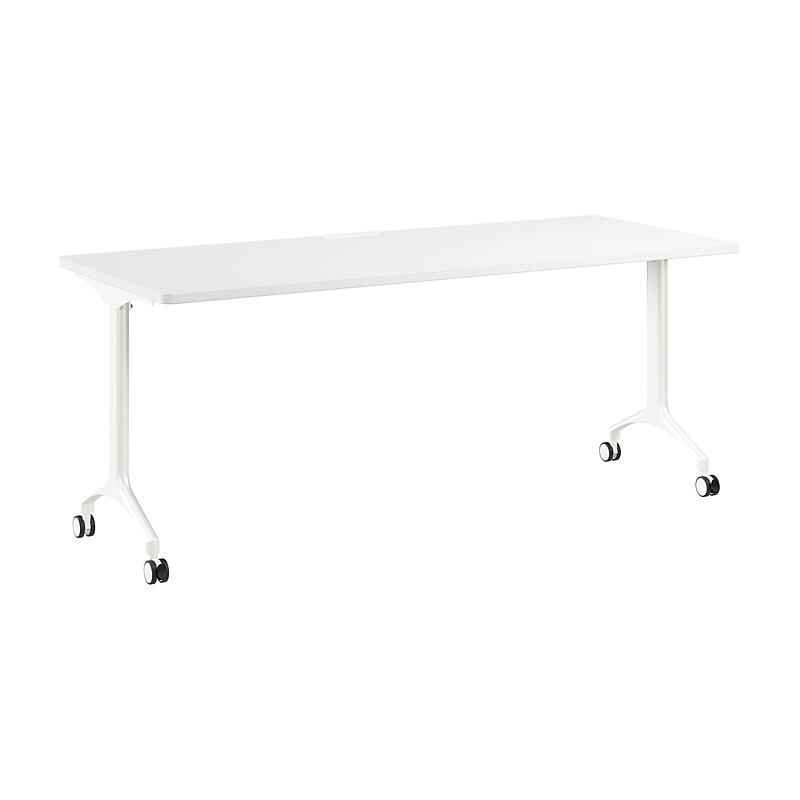Bush Business Furniture Synergy 72"W Rectangular Conference Table, White (SGD272WH) image 1