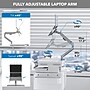 Mount-It! MedHub Gas Spring Laptop Arm for Mobile Medical Carts, Supports 11.6"-17.3" Laptops, Up to 19.8 lb Capacity (MI-16007)~#|#~CDD4F989-57CD-4AE2-BB9C5C980218F1F8_sc7