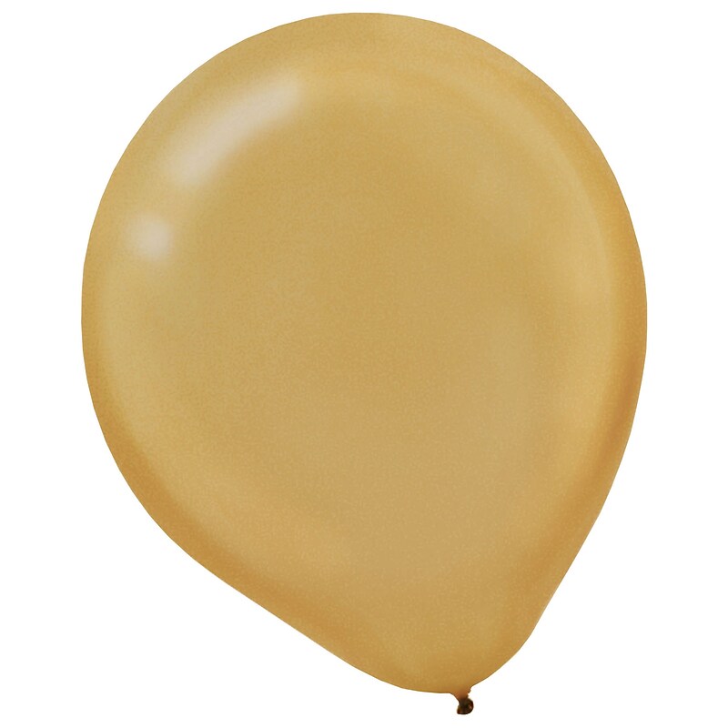 Party City 11" Latex Balloons, Gold, 15/Pack (AM113253-19-P) image 1