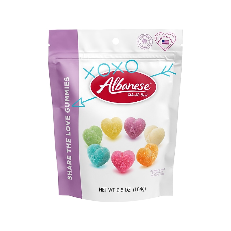 Albanese Share the Love Gummies, Assorted Flavors, 6.5 oz., 6 Bags/Carton (53666) image 1
