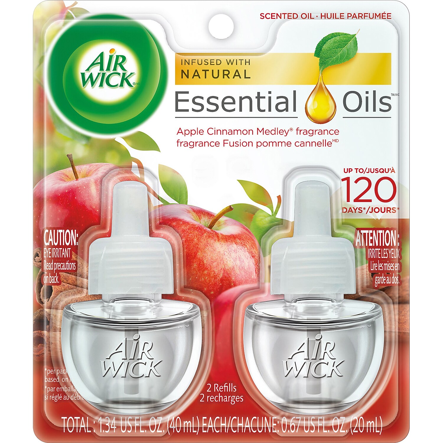 Air Wick Scented Oil Apple Cinnamon Medley 2/Pack (6233880420) 103938 - Picture 1 of 1