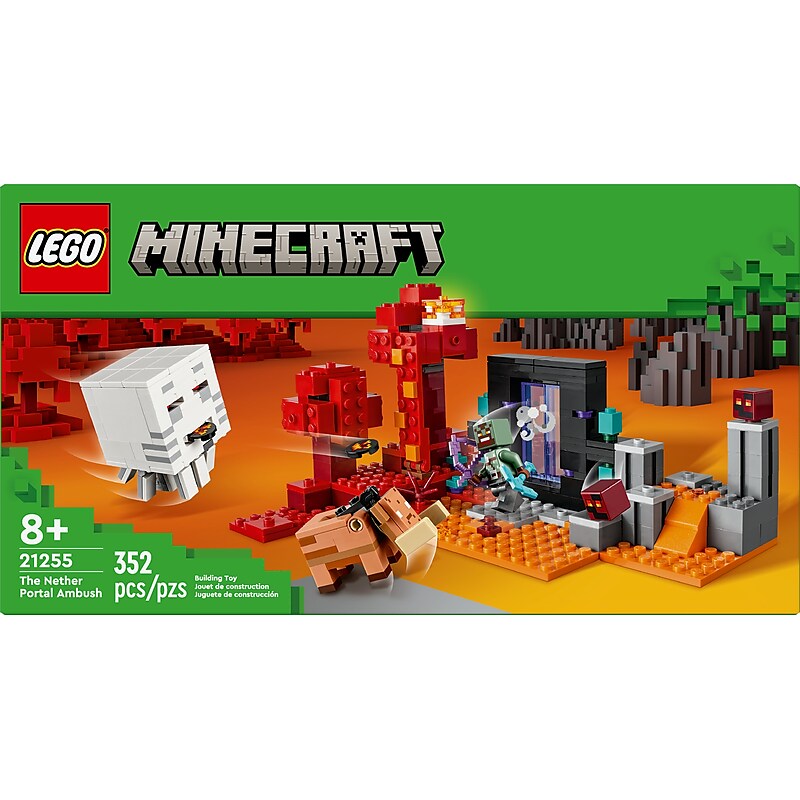 LEGO Minecraft The Nether Portal Ambush, 352 Pieces (21255) image 1