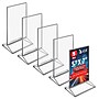 Azar Card Holder, Desktop/Countertop, Top/Side Loading Acrylic, 5/Pack (152799-SLV-5PK)~#|#~CDE3C860-2E4C-4EF1-BEF1CDD222DCAE8F_sc7