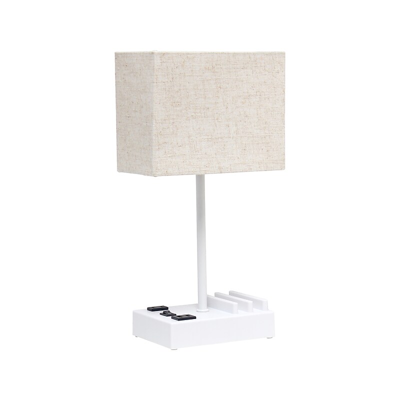Simple Designs LED Multiuse Table Lamp, White/Beige (LT1110-BGW) image 1