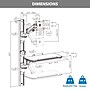 Mount-It! MedHub Wall Mounted, Flexible Workstation With WallTrack for Monitors up to 43", Matte White (MI-16002)~#|#~CDEA8D58-3EA0-426C-801CAF14B6266CB9_sc7