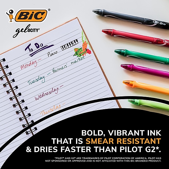 BIC Gel-ocity Quick Dry Retractable Gel Pens, Medium Point, 0.7mm, Assorted Ink, 8/Pack (RGLCGAP81-AST)~#|#~CDEB8268-7C57-4475-B3DAA522B7CC9C44_sc7