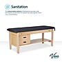 Aristo Wood H-Brace Physician Exam Table with Shelf, 2 Drawer Cabinet, Paper Cutter, Holder, 500lbs. Capacity, Black~#|#~CDED9F14-2E16-40DF-B0D86A1EC46660B5_sc7