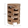 Storied Home Round Teakwood Stool with Textured Surface, Brown (AH1641)~#|#~CDF19F1D-B6BA-4517-AB45824F0AE28E6D_sc7