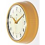 Infinity Instruments Round Retro Saffron Wall Clock, Aluminum, 9.5" (10940SY)~#|#~CDF84C33-1AA4-4D3F-BE10D2AD670C4FF6_sc7