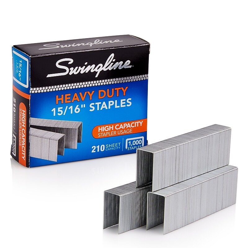 Swingline S.F. 13 Heavy-Duty 15/16 Inch Leg Length Staples, 210-Sheet Capacity, 1,000/Box