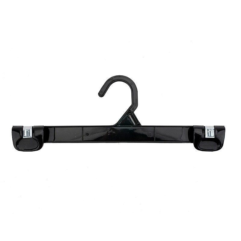 Nahanco 10" Plastic Snap Grip Skirt/Slack Hanger, Plastic Hook, Black, 200/Pack (2681-10) image 1