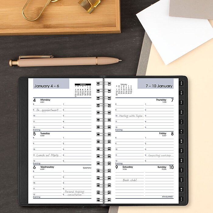 AT-A-GLANCE 2023 Weekly Planner, 8x11, Hardcover – DayMinder With 15-Minute Appointment Slots, Monthly Tabs
