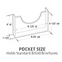 Azar Brochure Holder, 13" x 23.5", Vertical, Wall Mounted, Clear, Acrylic, 2/Pack (252091)~#|#~CE04A453-F8BA-47E6-AA151EECD2B1EDD3_sc7