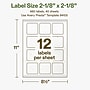Avery Square Laser/Inkjet Multipurpose Labels, 2-1/8" x 2-1/8", Off-White (480/Box)~#|#~CE083CC0-6605-4456-97FCFEE78899E940_sc7