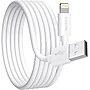 Overtime Apple MFI Certified Lightning to USB-A Charging Cable, 10ft., White (MFIWHITE10FT)~#|#~CE10345F-34F9-4D6E-AA39CADF89D2500E_sc7