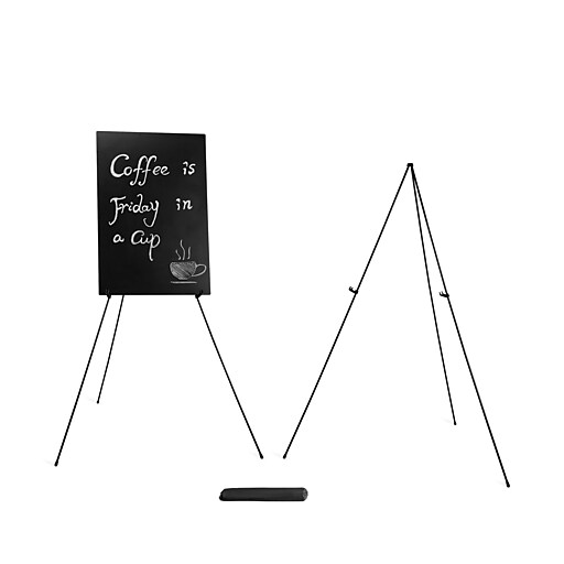 Staples Display Easel, 58", Black Metal (28218US/50446US) Staples