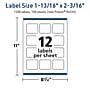 Avery TrueBlock Laser/Inkjet Rectangle Multipurpose Labels, 1-13/16" x 2-3/16", White, 1200/Box (94233)~#|#~CE16201B-603C-4FB2-A756D8F2C53F1392_sc7