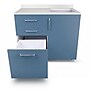 Viva Comfort 36.32'' H x 36" L Medical Cabinet with Right Sink, 3-Drawers, Blueberry (902BASE36RSBL)~#|#~CE18F16B-18C5-4AAE-BC7BC831F5C327D1_sc7