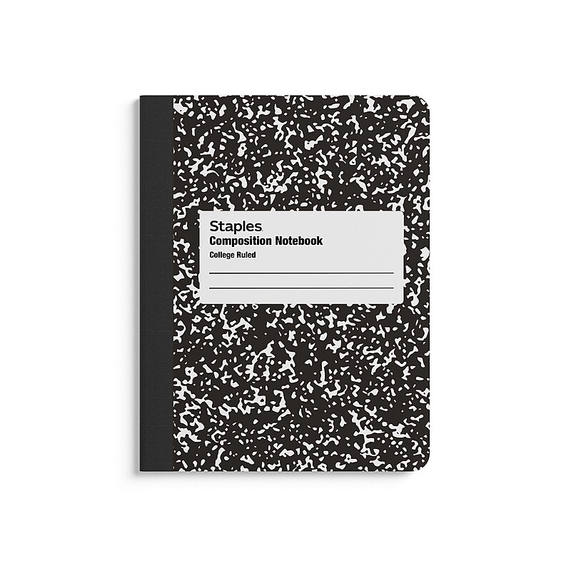 Staples 1-Subject Composition Notebooks, 3.25" x 4.5", College Ruled, 80 Sheets, Assorted Colors, 2/Pack (ST17501C) image 1