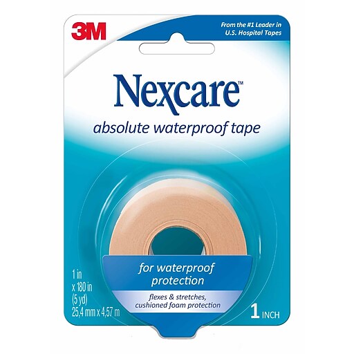 Nexcare Absolute Waterproof Foam First Aid Medical Tape, 1
