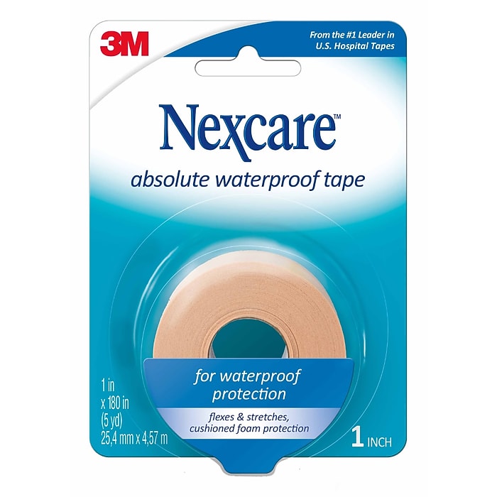 Nexcare Absolute Waterproof Foam First Aid Medical Tape, 1