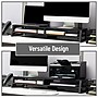 Mind Reader 2-Tier MDF Double Monitor Stand, Dual Screen Riser with Storage Shelf, Up to 88 lbs., Black (DBMONMDF-BLK)~#|#~CE23FECC-6B44-4BC5-8820489DFBED41E6_sc7