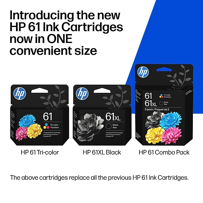 HP 61XL/61 Black High Yield and Tri-Color Standard Yield Ink