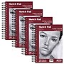 Better Office 5.5" x 8.5" Spiral Bound Drawing Sketch Pad, 100 Sheets/Pad, 4 Pads/Pack (01301)~#|#~CE2D495F-64FA-4242-A368A16B01E5F030_sc7