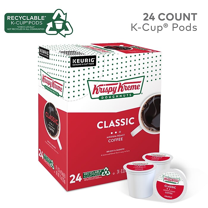 Krispy Kreme Classic Coffee Keurig® K-Cup® Pods, Medium Roast, 24