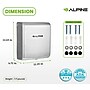 Alpine Industries Willow 110 - 120V Automatic Hand Dryer, Stainless Steel (405-10-SSB)~#|#~CE30B783-95F9-4115-88566AC084A3FD3F_sc7