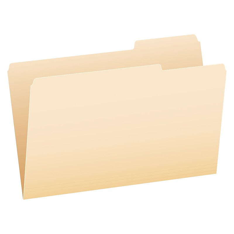 Pendaflex File Folder, 1-Tab, Left Position, Legal Size, Manila, 100/Box (753 1/3-1) image 1